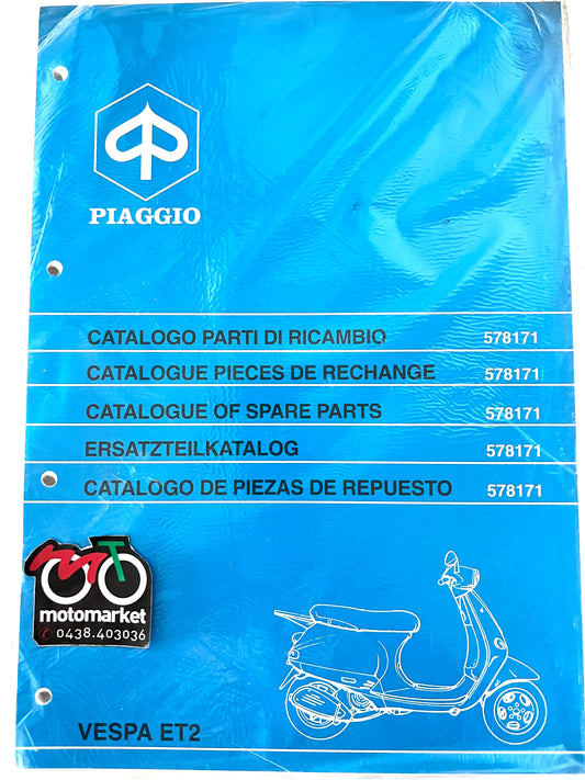 Catalogo parti di ricambio Piaggio Vespa ET2 50cc