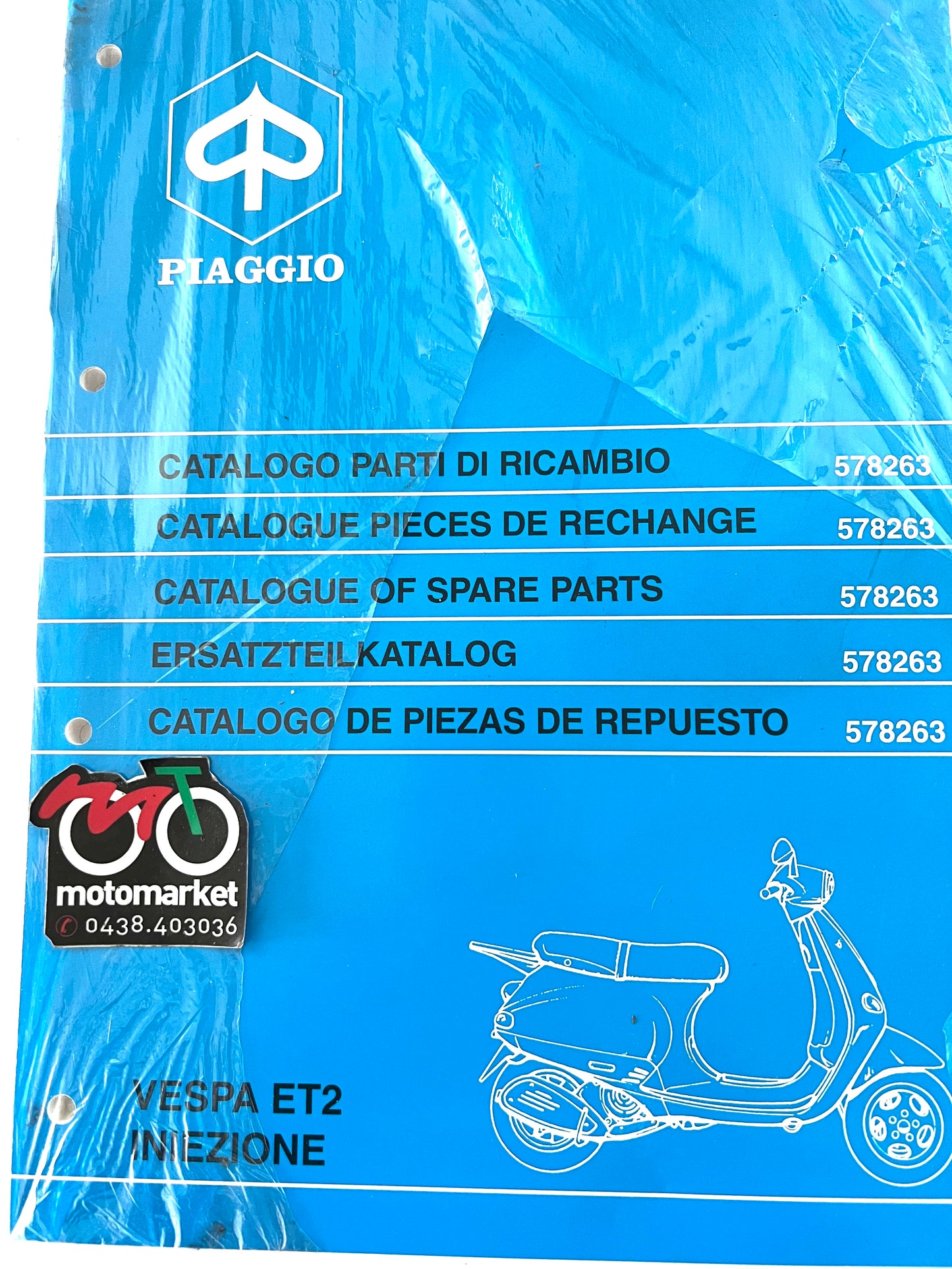 Catalogo parti di ricambio Vespa ET2 50cc iniezione