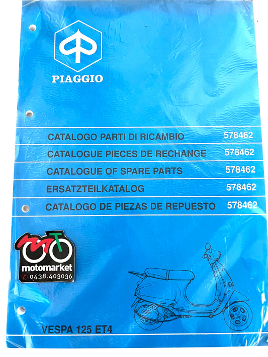 Catalogo parti di ricambio Piaggio Vespa ET4 125cc