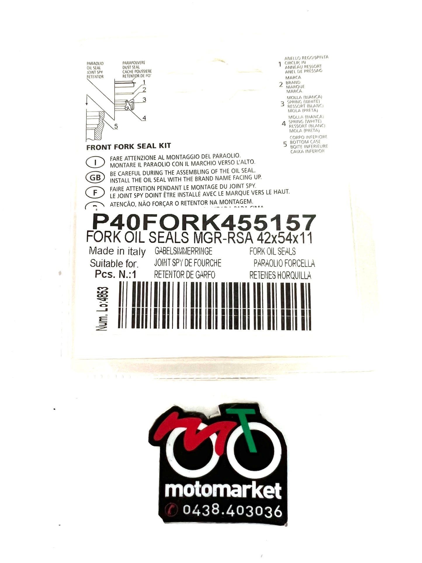 Paraolio forcella moto D.42-54-11 art.P40FORK455157