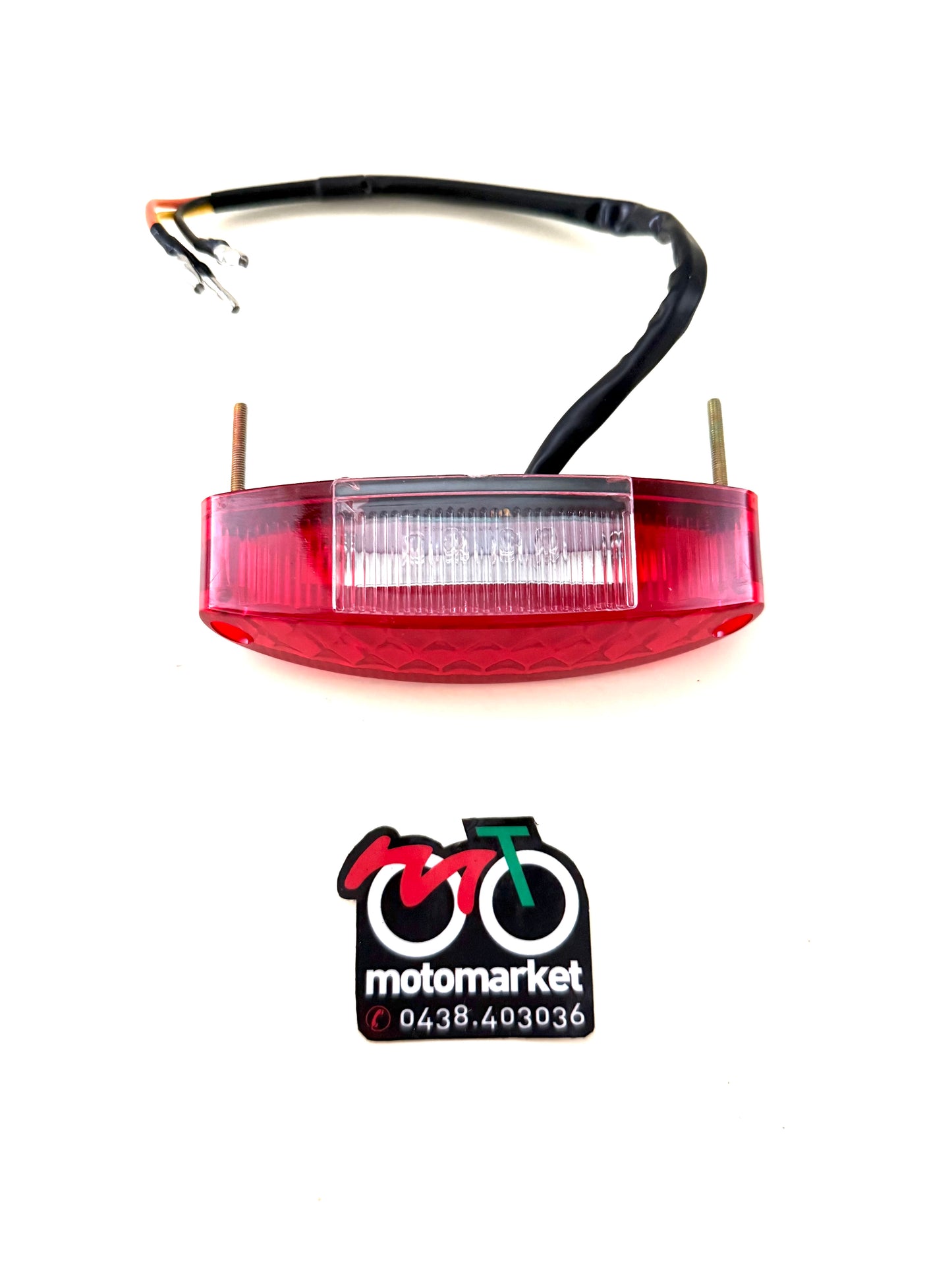 Fanalino posteriore a led con luce targa moto-scooter art.204415