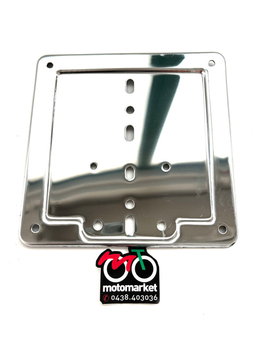 Fondello targa cromato moto d'epoca dimensione 170X170 art.3280C