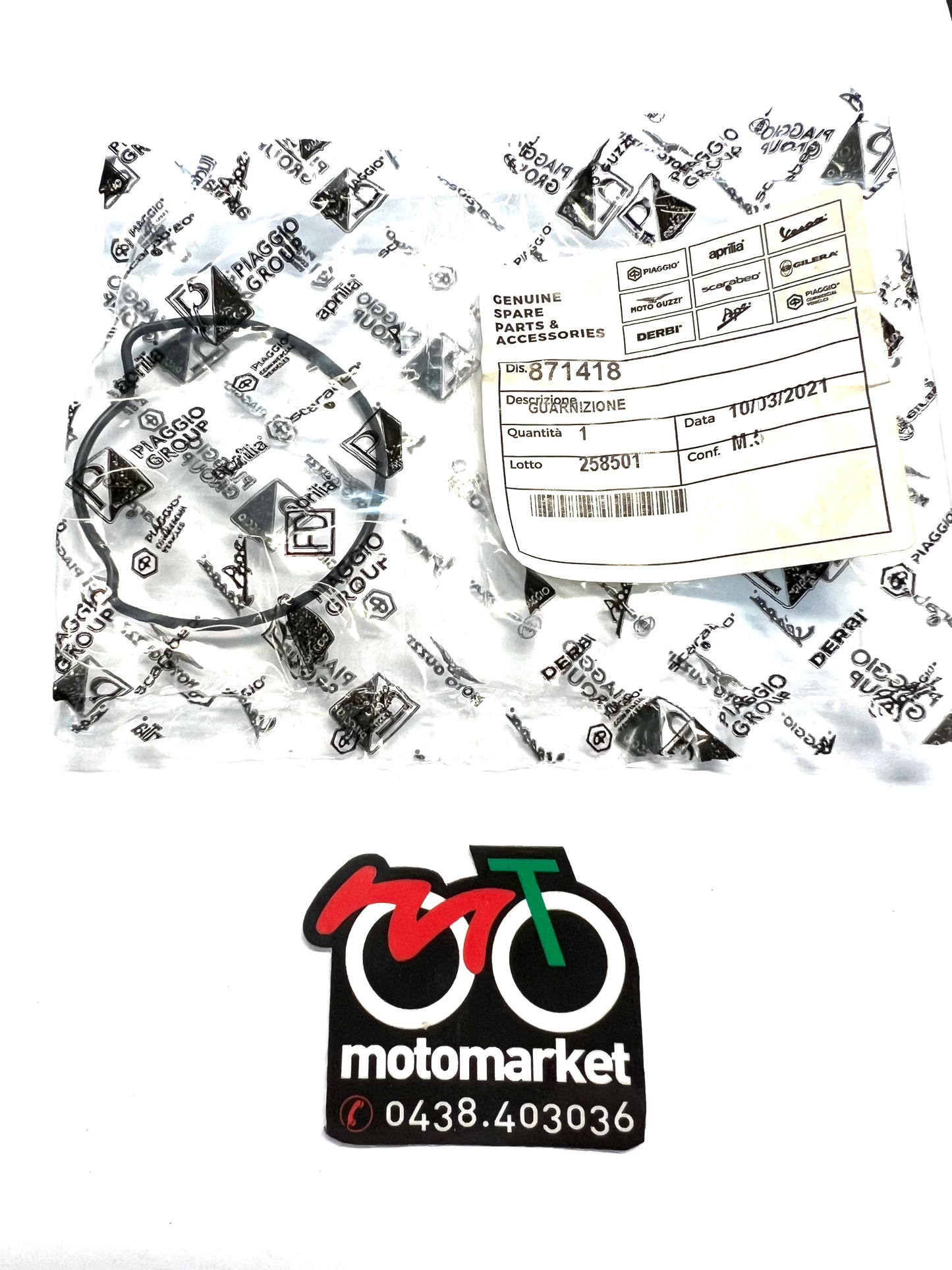 Guarnizione O-Ring pompa acqua Derbi Senda-GPR-Mulhacen 125cc 2007/13 art.847419