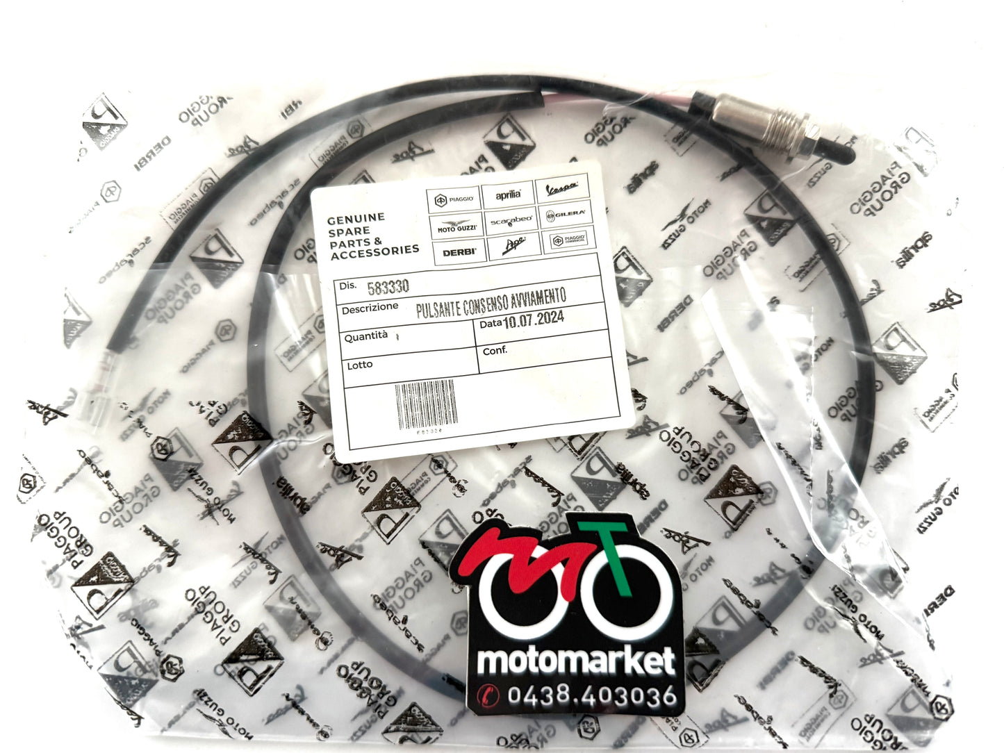 Interruttore consenso avviamento Vespa PX125-150 Arcobaleno-Vespa T5 art.583330