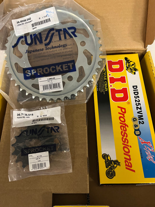 Kit catena DID Honda CBR900RR 1996/99 Z16-42 art.372895000