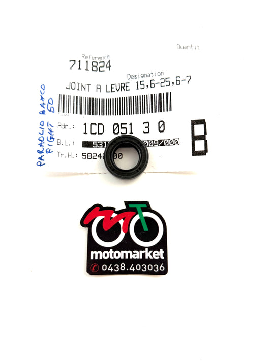 Paraolio albero motore Peugeot scooter 50cc D.15,6x25x6,7 art.711824