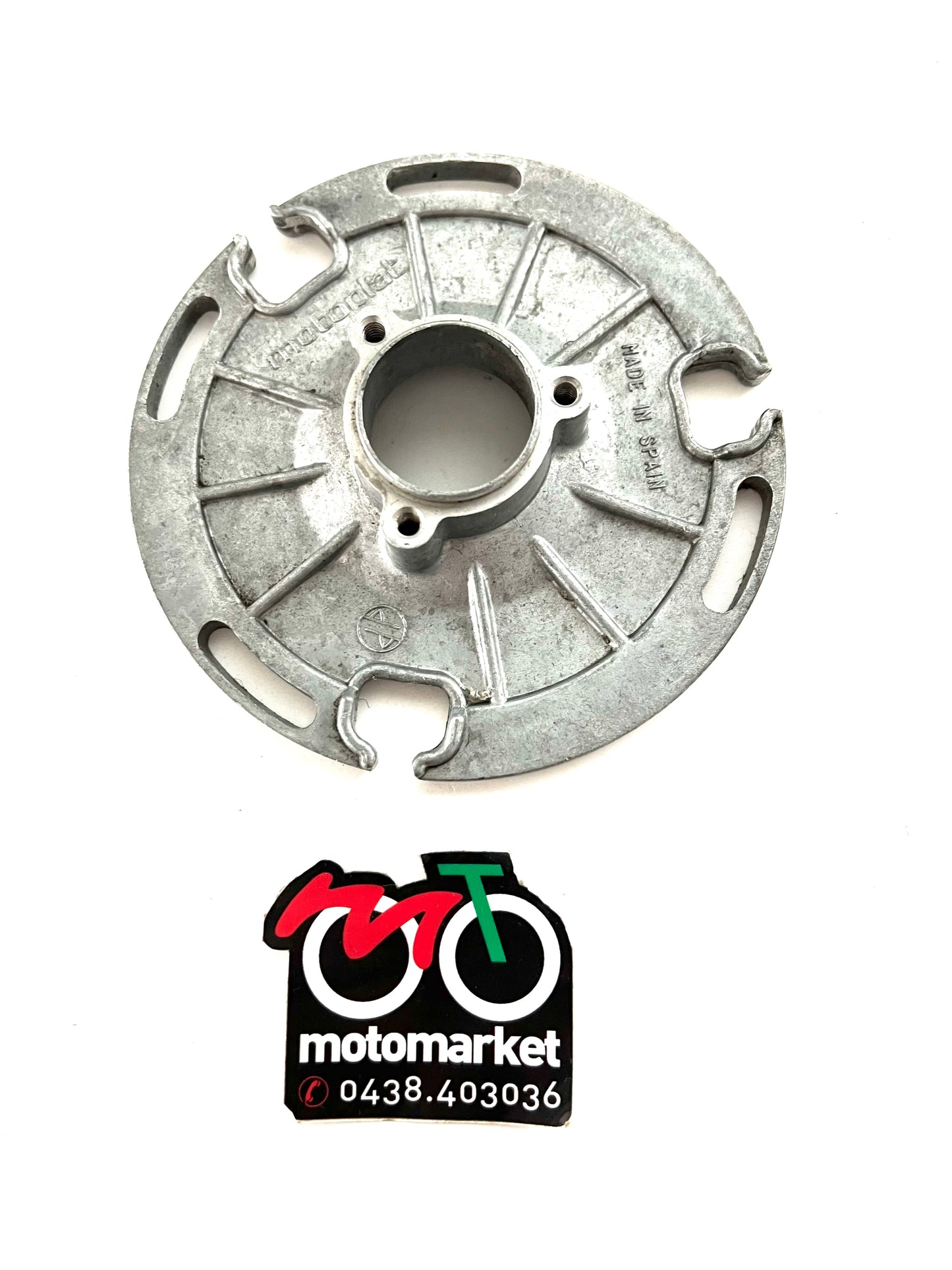 Piastra statore Motoplat diametro esterno 110mm e interno 28mm art.965602014