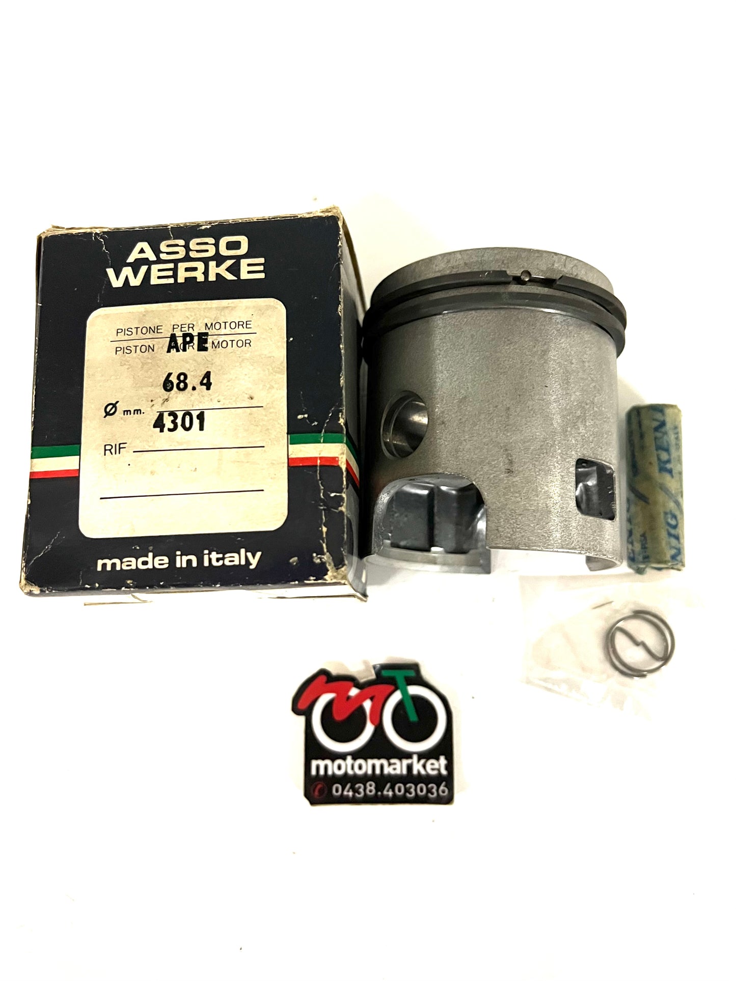 Pistone Ape Car D,68,4 spinotto 16 art.4301