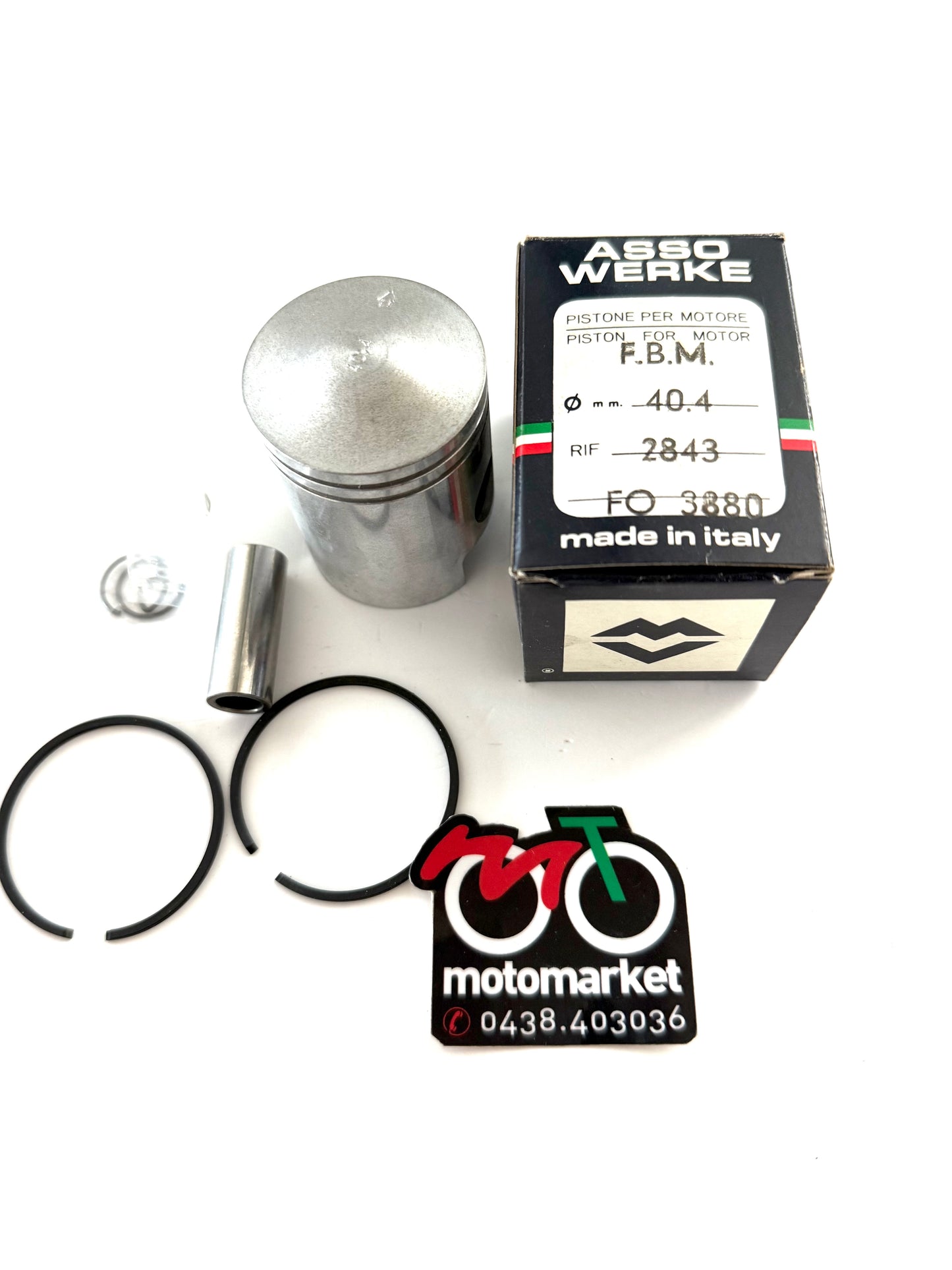 Pistone Minarelli V1 50cc bombato D.40,4 art.2843