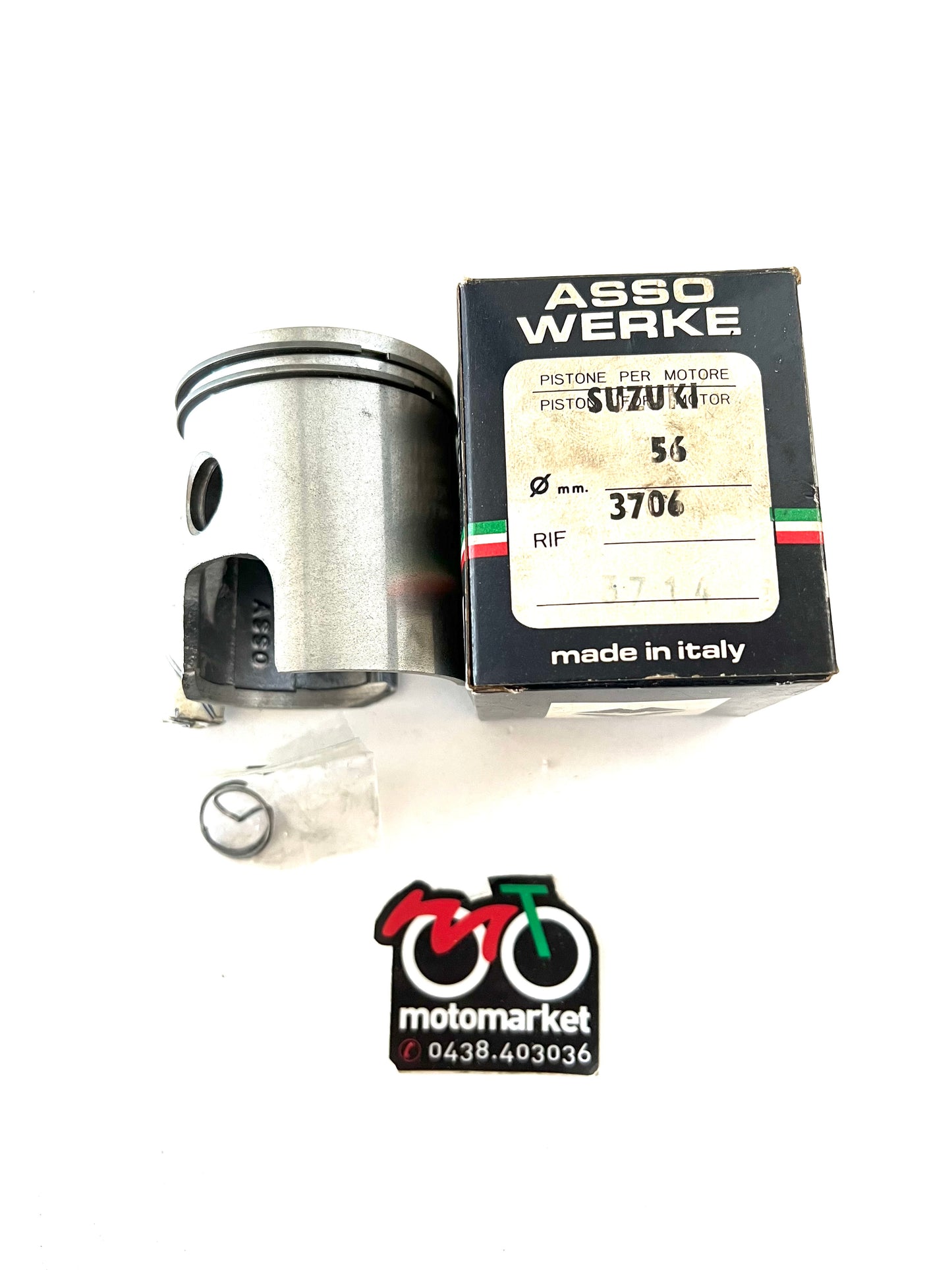Pistone Suzuki GT380 D.56 spinotto 14 art.3706