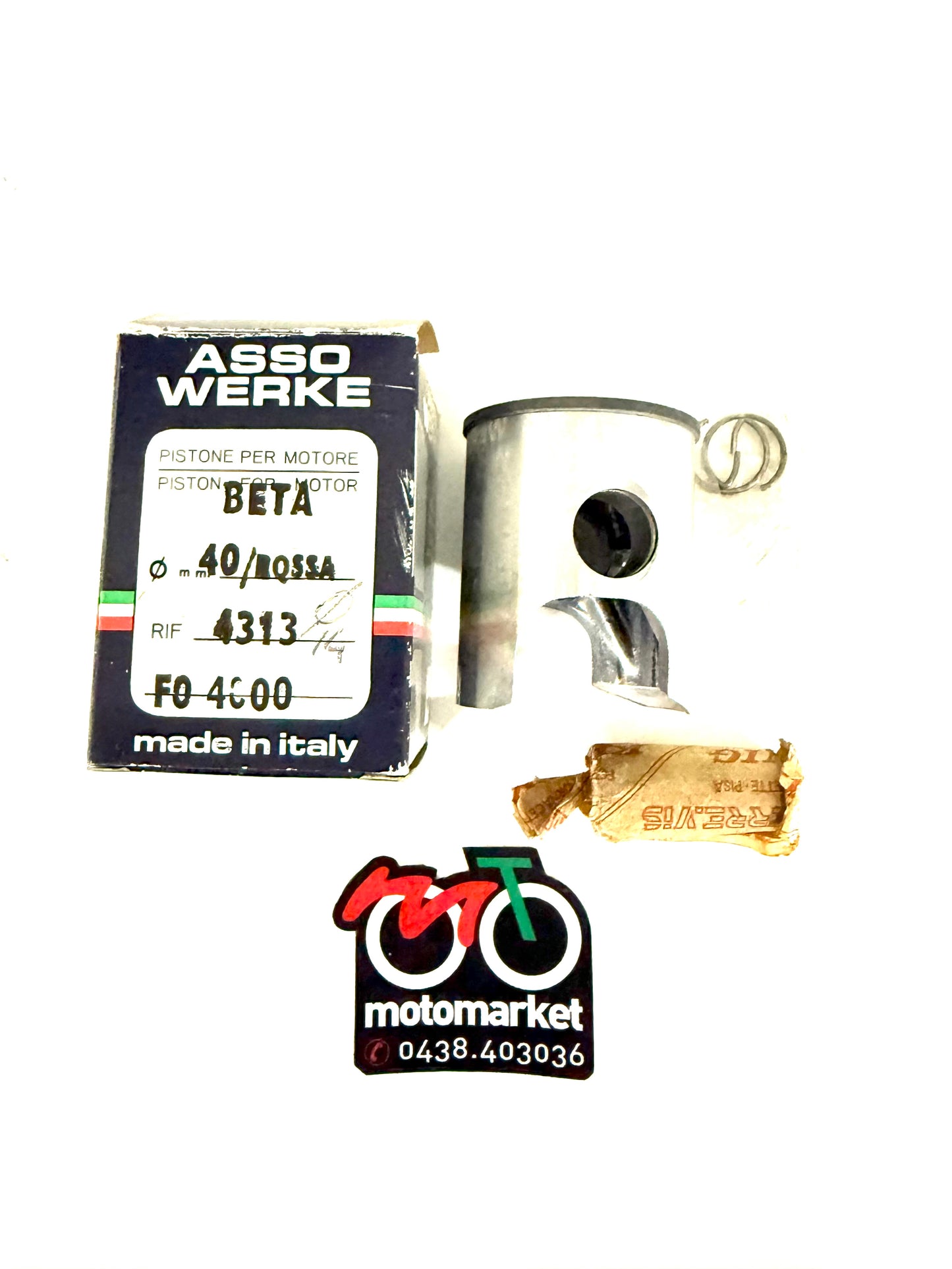 Pistone Beta 50 Trial D.40 spinotto 14 bollino rosso art.4313