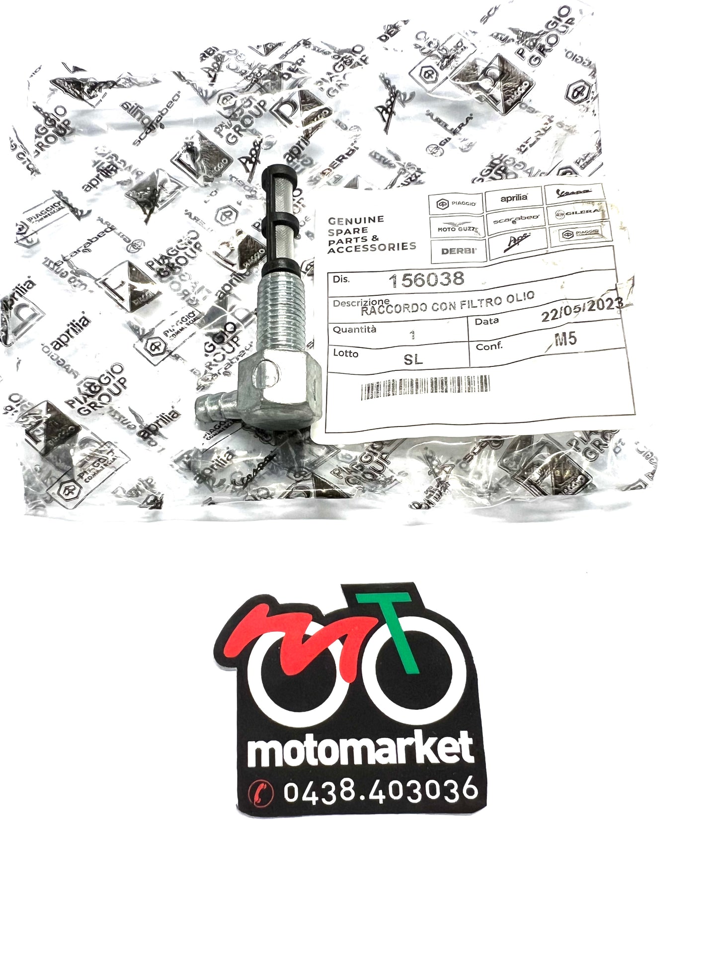 Rubinetto serbatoio olio mix Vespa PX 125-150-200cc art.156038