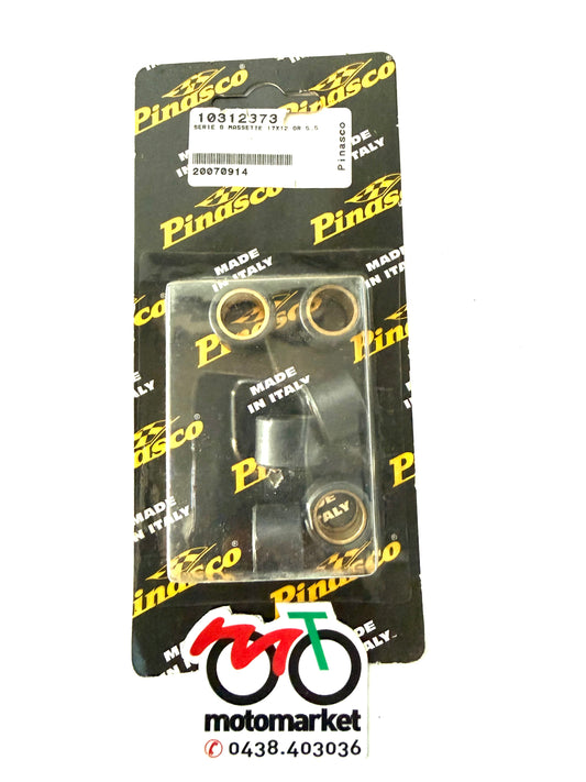 Rulli variatore 17X12,3 scooter Suzuki-Malaguti Crosser-Derbi-Cagiva F. Morini 50cc gr.5,5 art.10312373