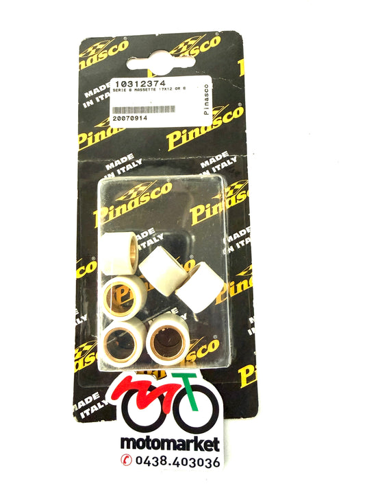 Rulli variatore 17X12,3 scooter Suzuki-Malaguti Crosser-Derbi-Cagiva F. Morini 50cc gr.6 art.109312374
