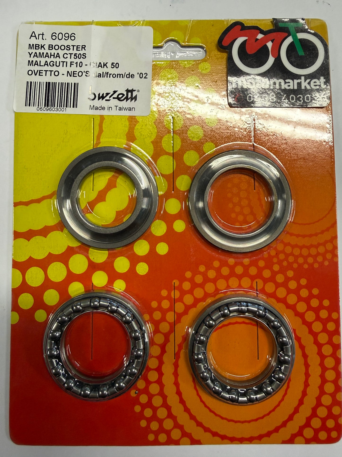 Calotte sterzo Malaguti F10-MBK Booster-Ovetto-Yamaha Neo's dal 2002 art.6096