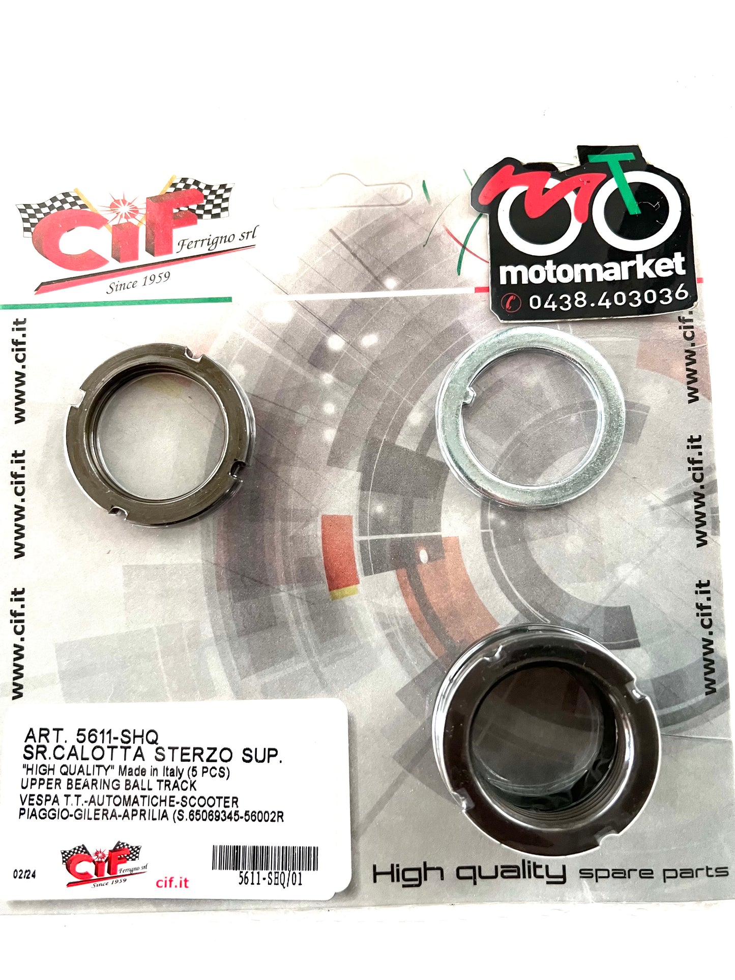 Calotte sterzo superiori Vespa 50 tutti i modelli art.5611-SHQ