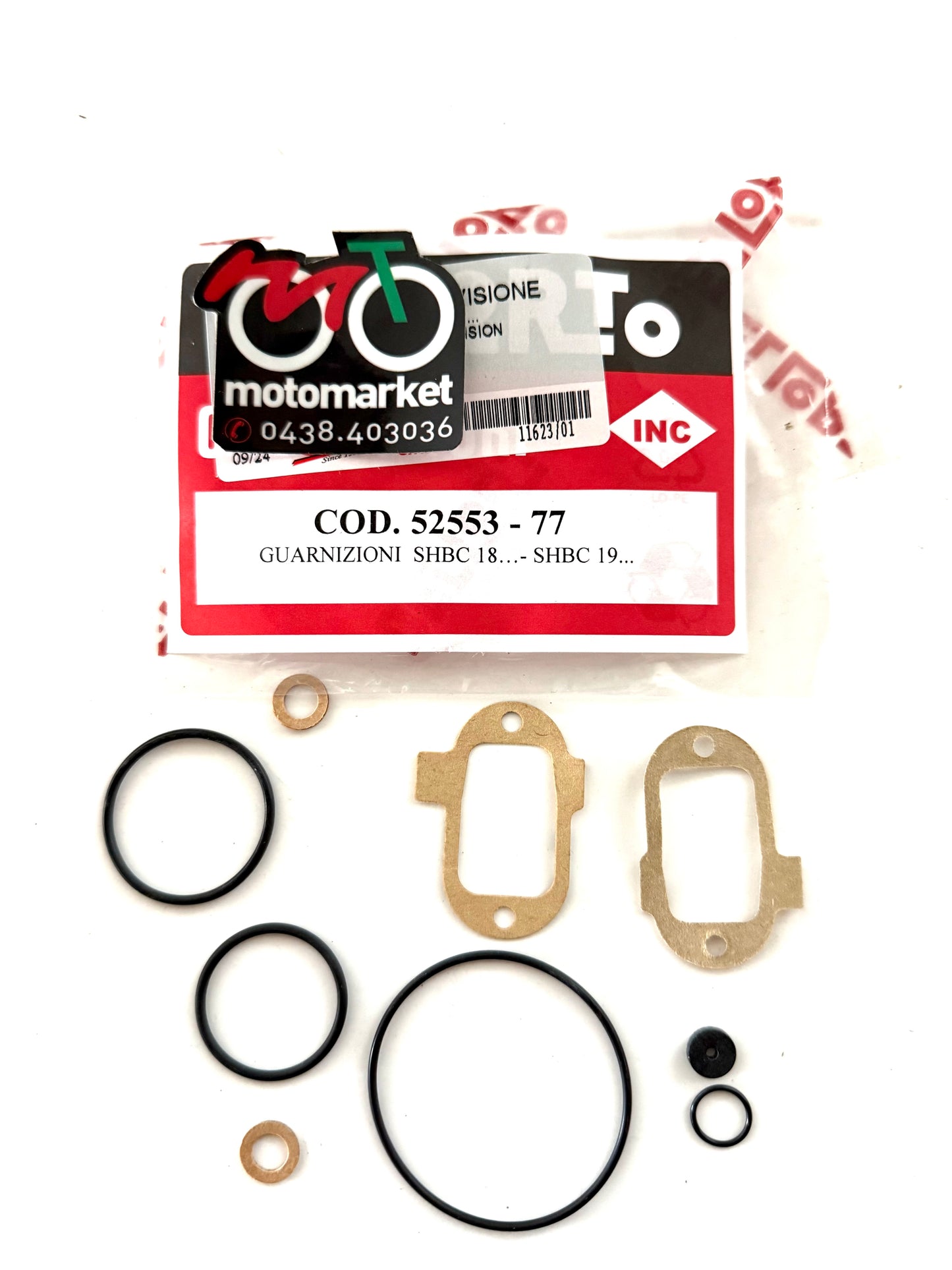 Guarnizioni carburatore Dellorto SHBC18-19-20 Vespa 125 Primavera ET3 art.52553-77