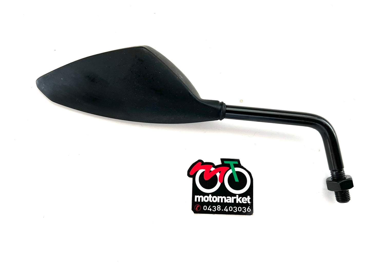 Specchio DX moto nero soft filetto diametro 10mm DX art.6256