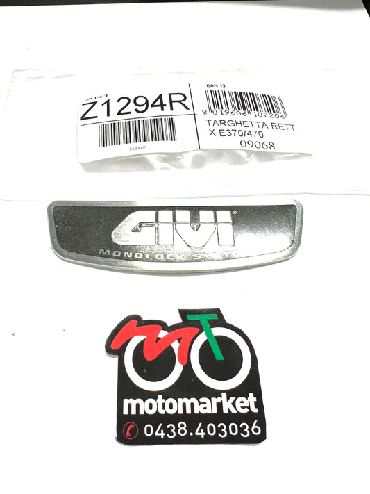 Targhetta bauletti Givi E370-E470 art.Z1294R