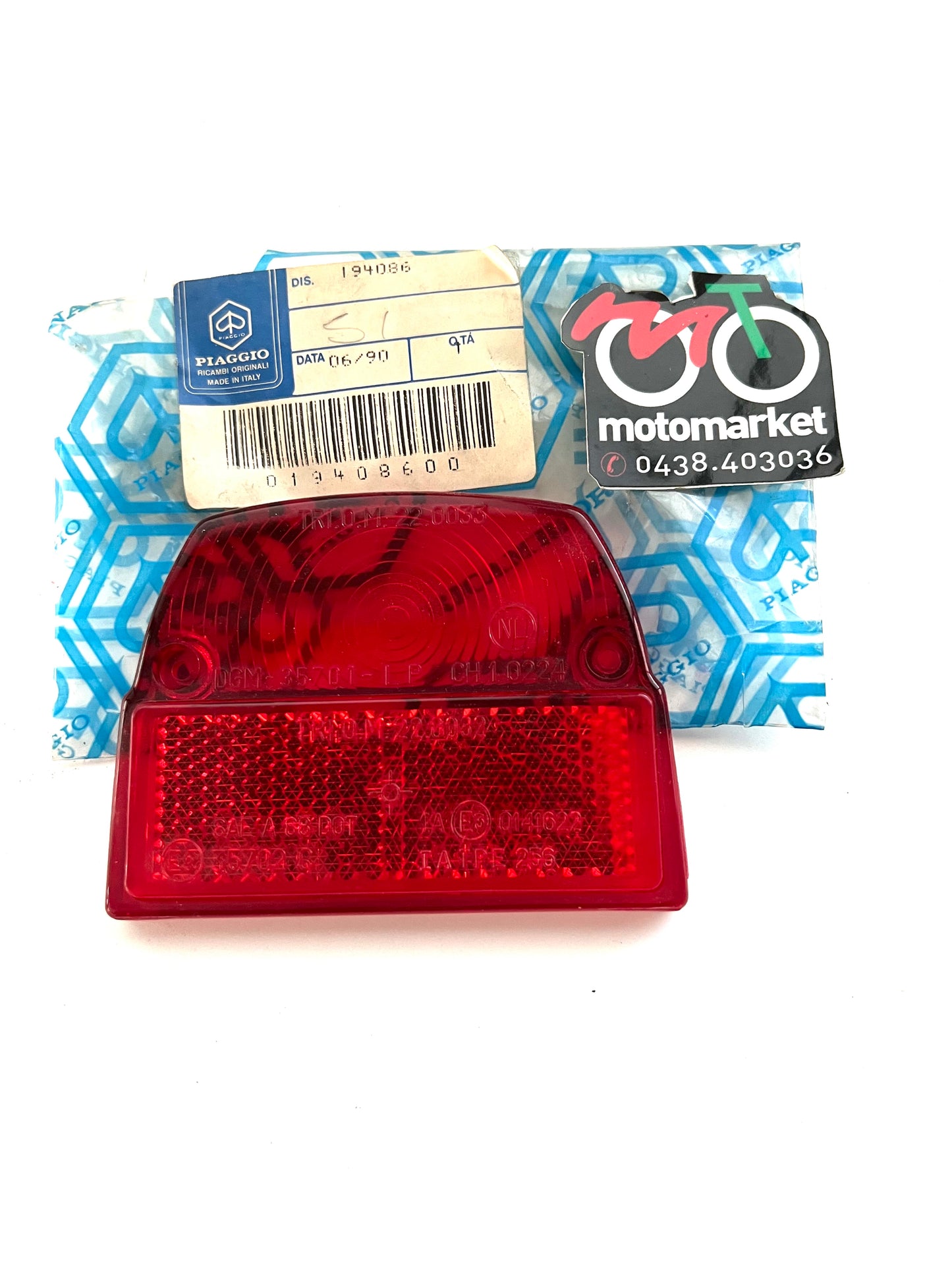 Vetro fanalino posteriore originale Piaggio Si 50cc art.194086