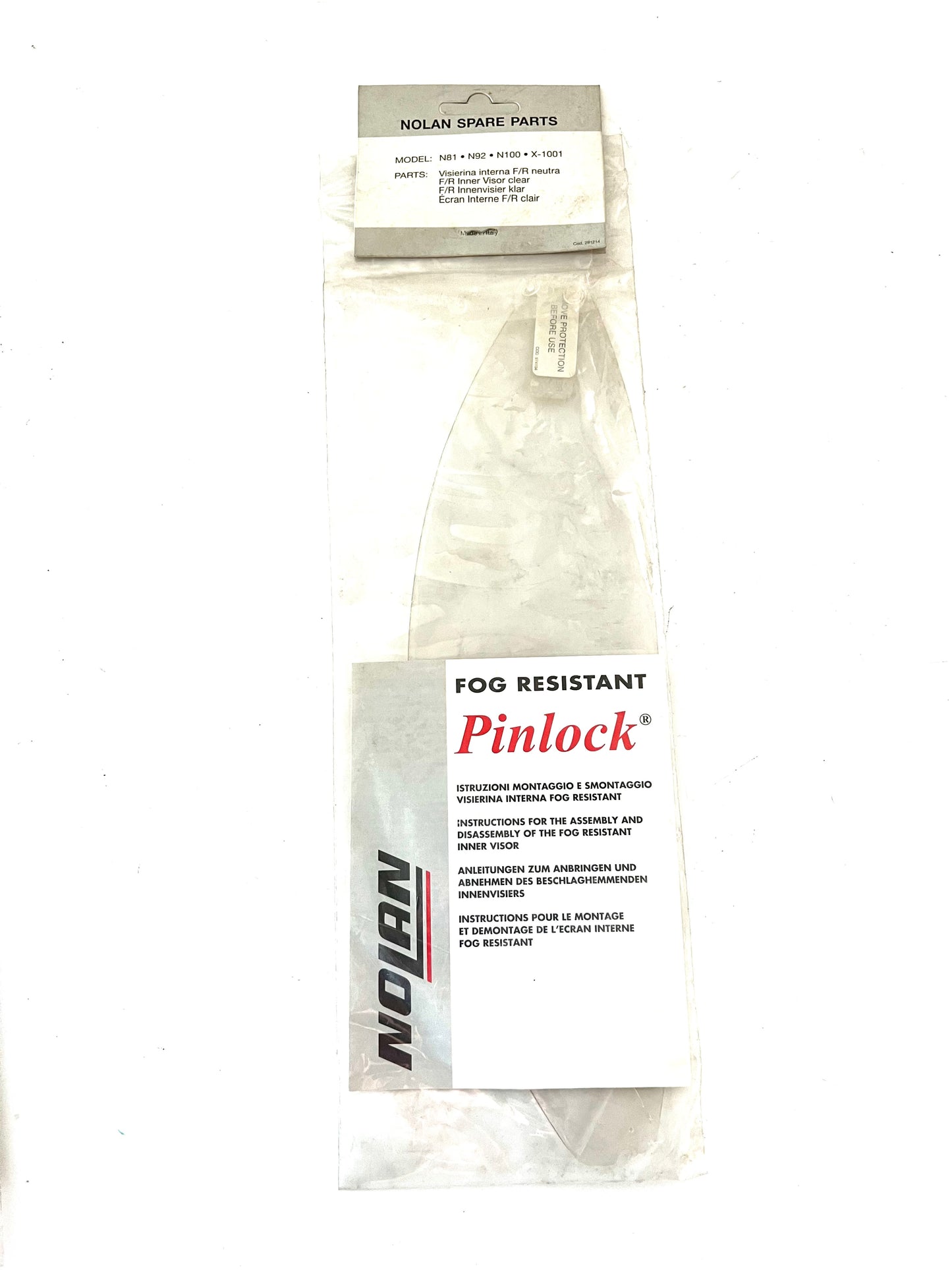 Visierino interno trasparente casco Nolan N81-92-100-X1001