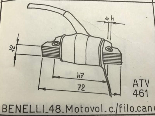 Bobina alta tensione Benelli 48 impianto Marelli