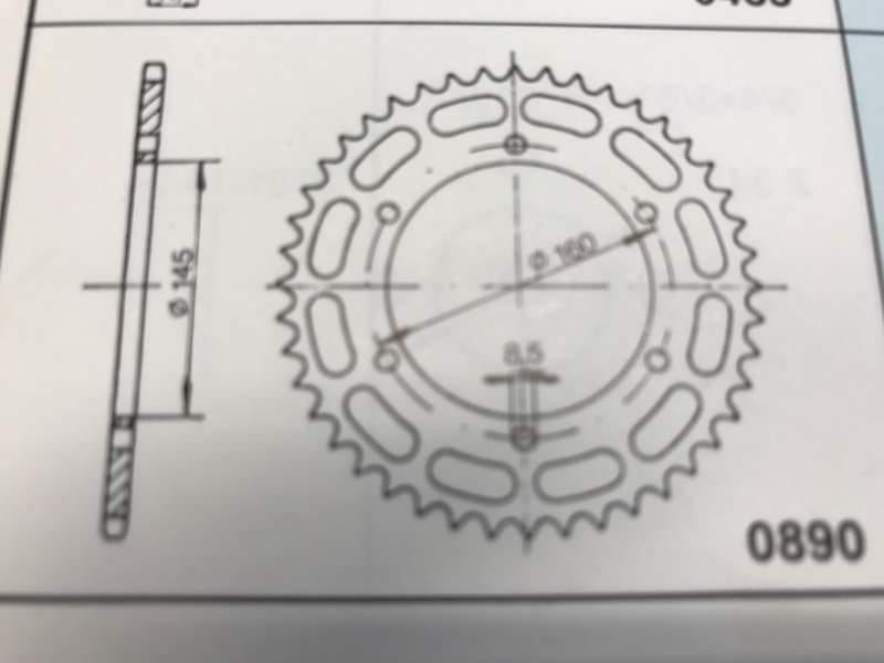 Corona per KTM 125 GS art.890-52