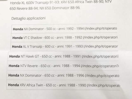 Kit revisione gommini pinza freno ant.Honda vari modelli