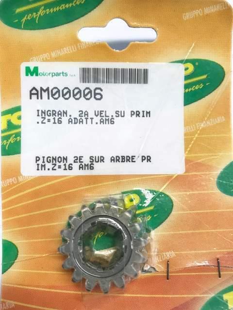 Ingranaggio 2^ velocità Z16 su primario Minarelli AM6 50cc