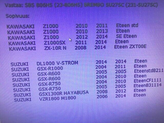 Pastiglie freno ant.Carbone Lorraine Suzuki-Kawasaki