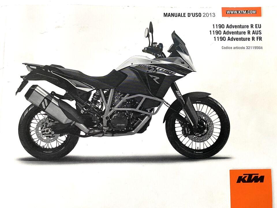 Libretto uso e manutenzione KTM 1190cc Adventure 2013