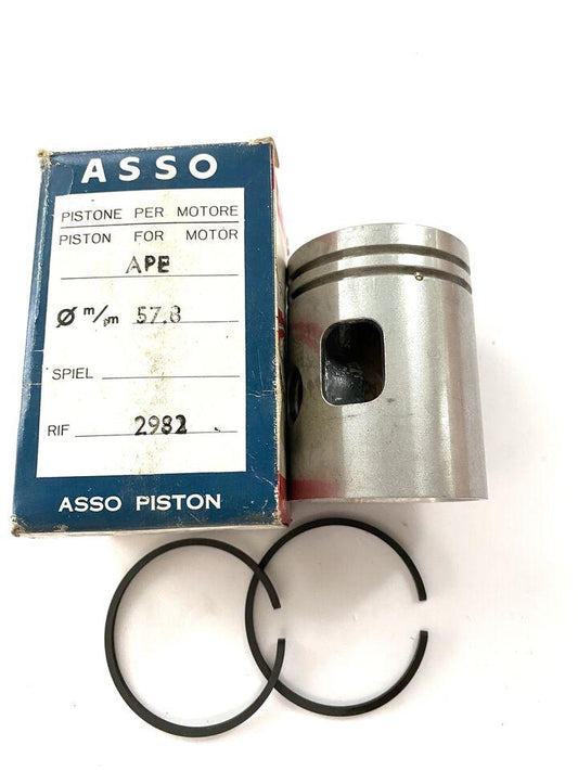 Pistone Piaggio Ape 150 AD1 AE D.57,8 spinotto 16 art.2982