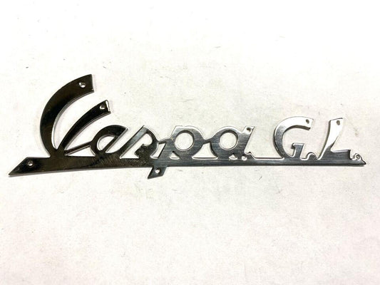 Targhetta Vespa GL cromata