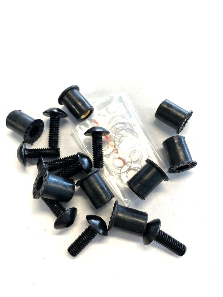 Kit viti e gommini per fissaggio cupolino D. 6mm