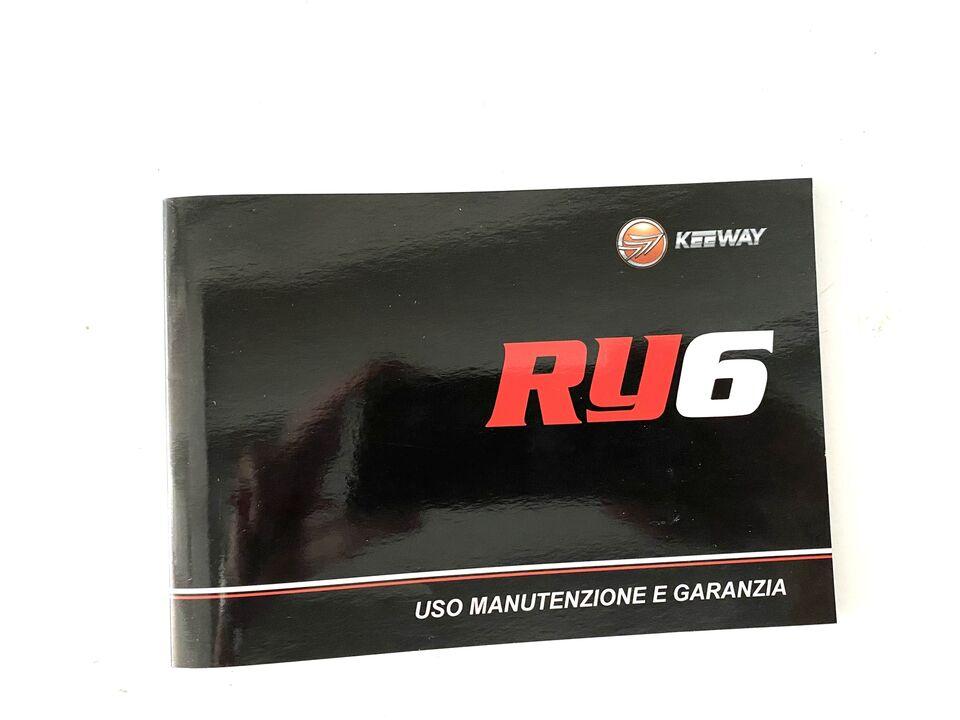 Libretto uso e manutenzione Keeway RY6 50cc