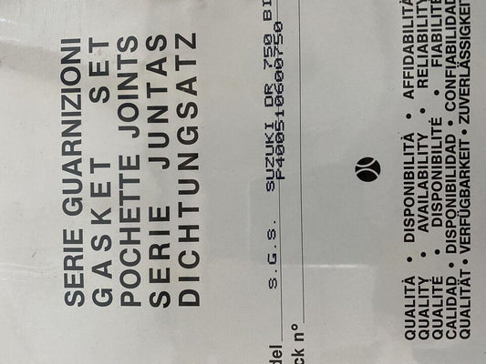 Guarnizioni smeriglio Suzuki DR 750-800 Big