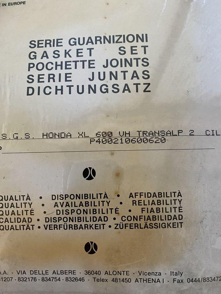 Guarnizioni smeriglio Honda Transalp 600 1997-88