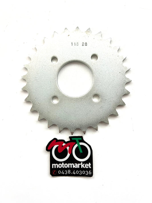 Corona per ciclomotore foro interno 39,4 interasse fori 62 art.118-28 denti