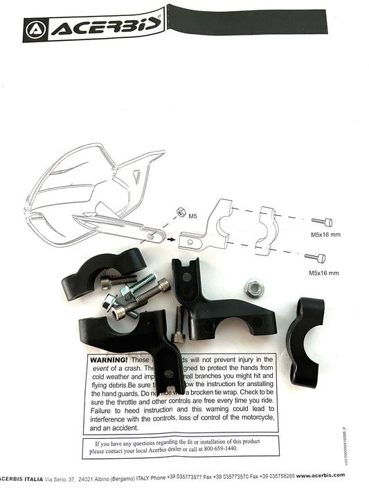 Kit montaggio paramani MX Uniko Acerbis art.0008158090