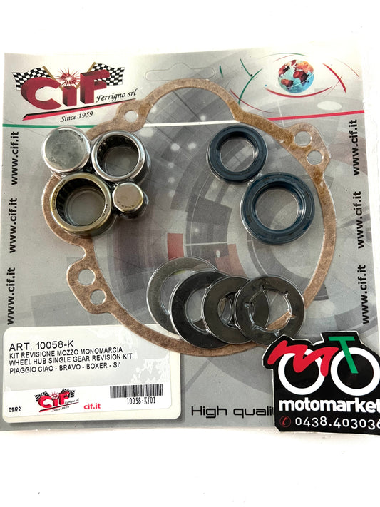 Kit revisione mozzo ruota posteriore Piaggio Ciao-Bravo-SI-Boxer-Boss-Grillo art.10058K