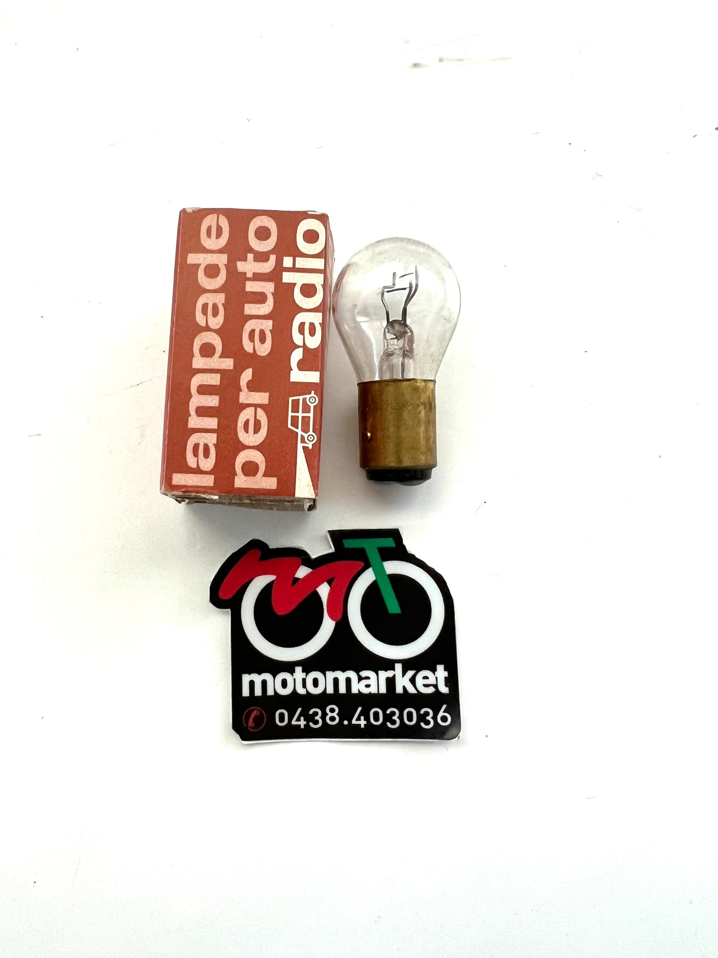 Lampada fanalino posteriore stop biluce moto d'epoca 6V 3-15W