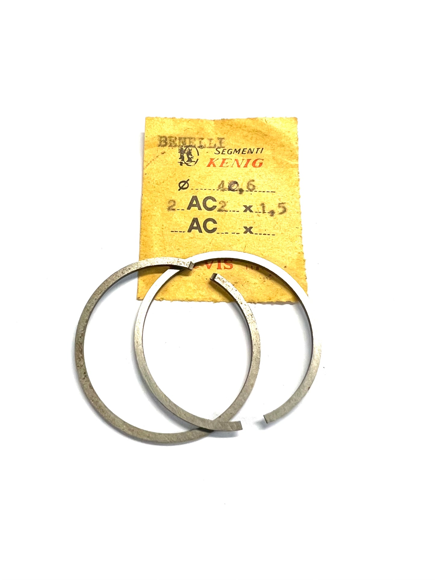 Anelli pistone Benelli 3VK Bobo-Gentleman 50cc diametro 40,6x1,5