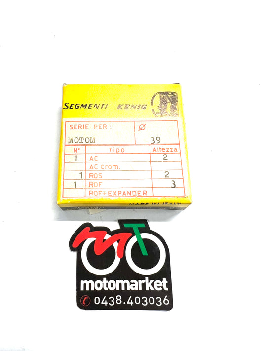 Anelli pistone Motom 48cc 4T D.39,00