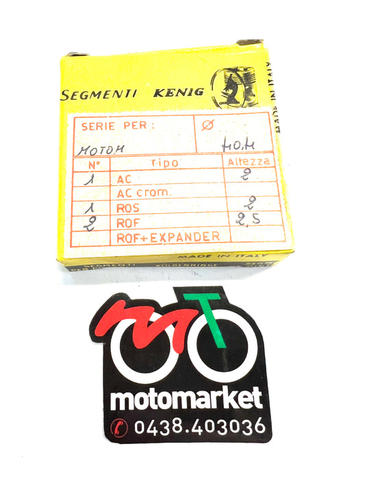 Anelli pistone Motom 51cc 4T D.40,40