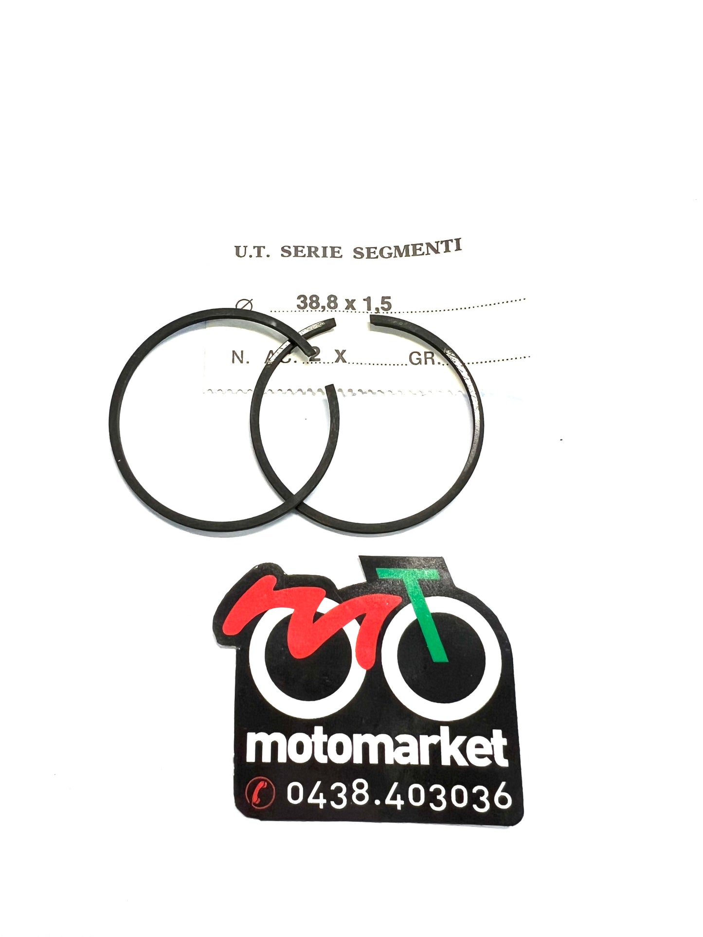 Anelli pistone diametro 38,8 X 1,5 Minarelli V1 50cc