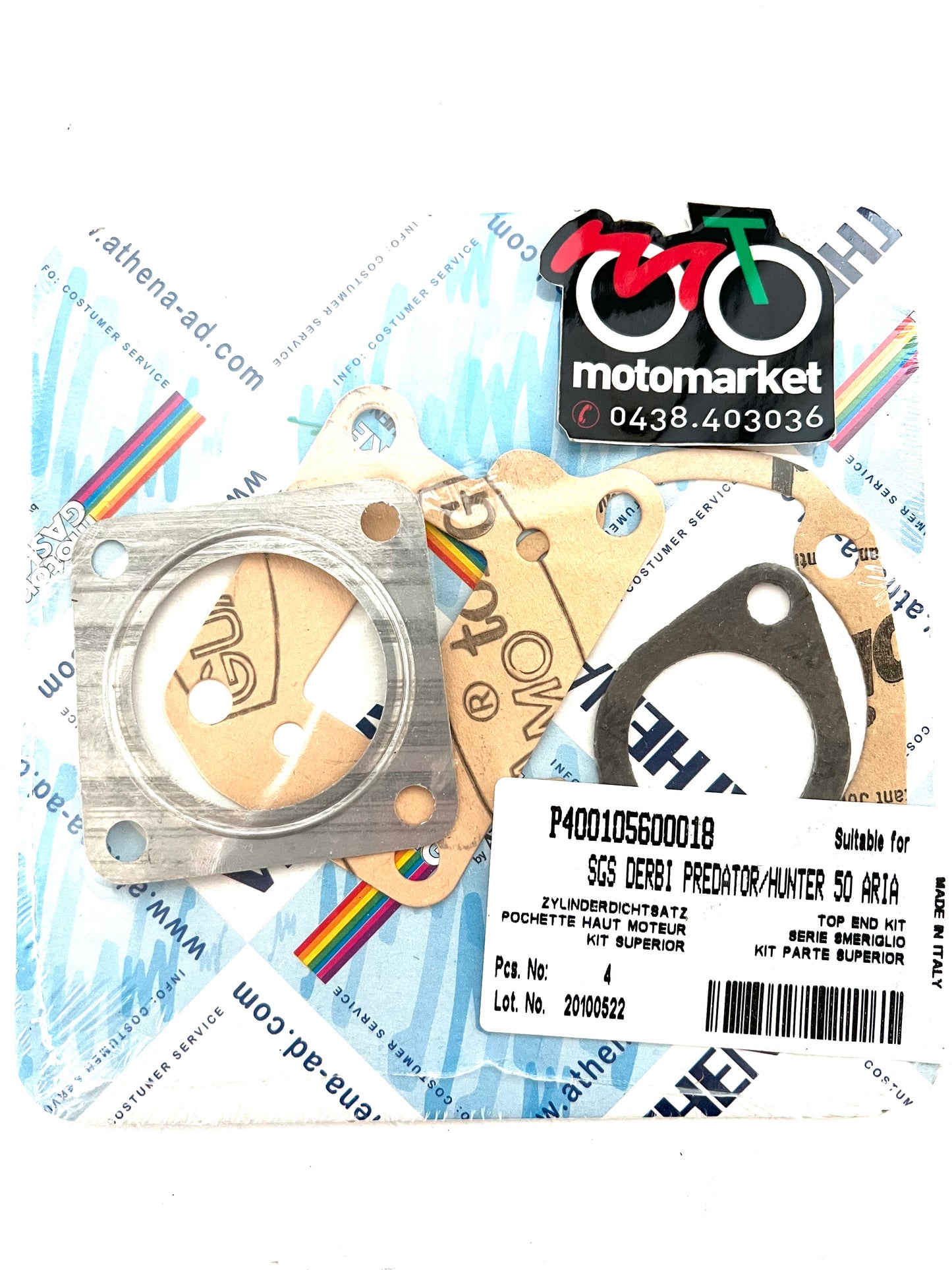 Guarnizioni cilindro Derbi Atlantis-Predator 50cc aria art.P400105600018