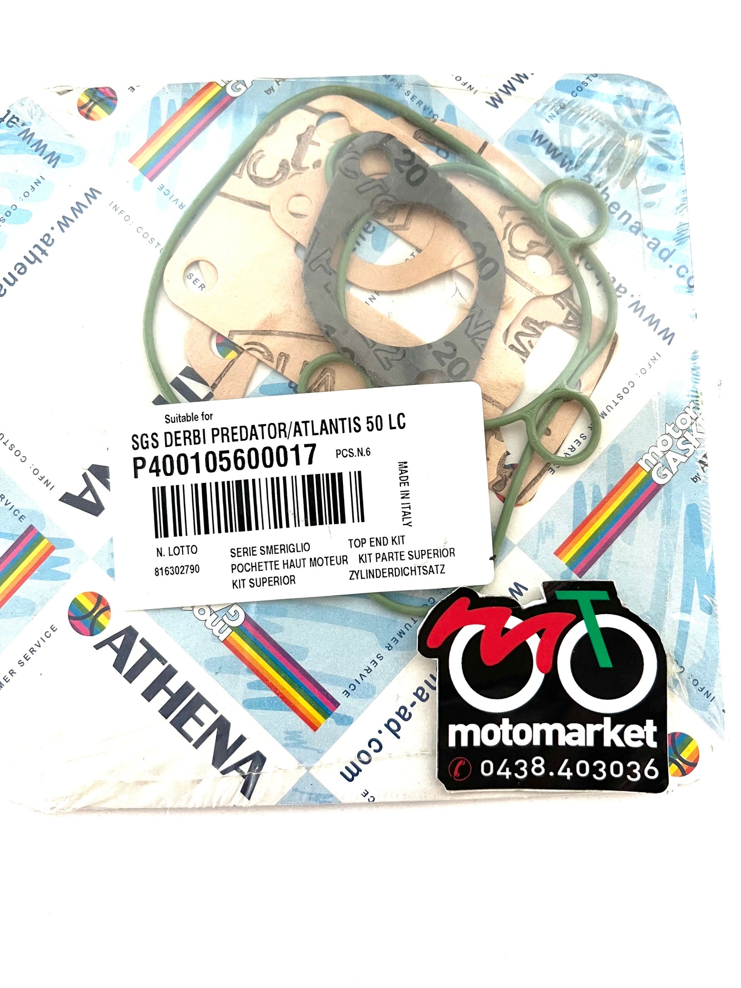 Guarnizioni cilindro Derbi Predator 50 LC-Atlantis 50 LC art.P400105600017