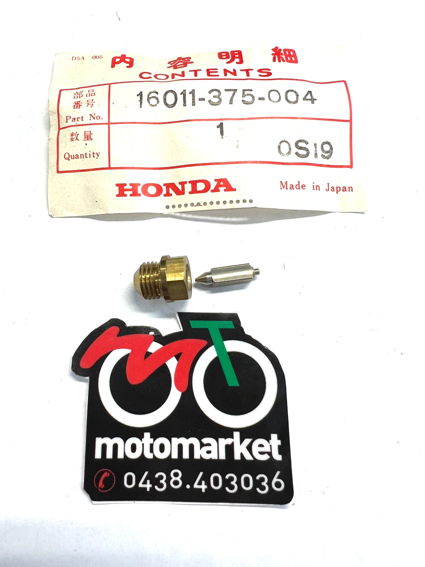 Valvola spillo galleggiante benzina Honda CB125 4T art.16011375004
