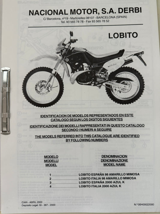 Catalogo parti di ricambio Bultaco Lobito 50