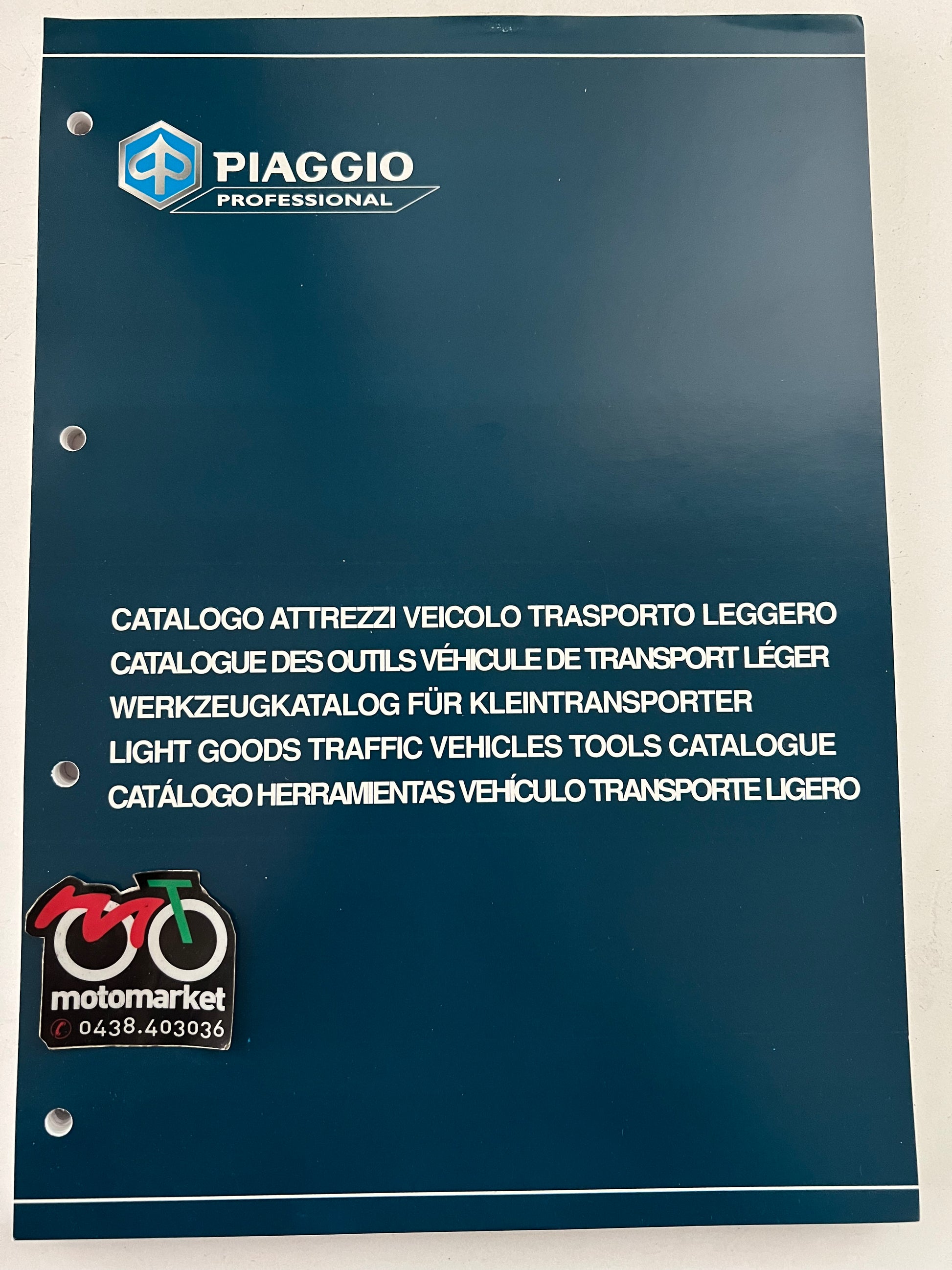 Catalogo attrezzi per veicoli Piaggio